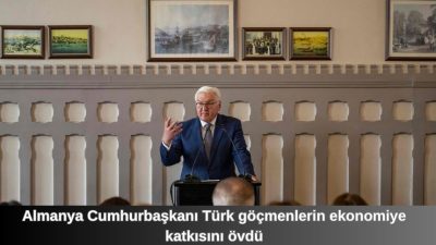 Almanya Cumhurbaşkanı Frank-Walter Steinmeier, Almanya’daki Türk toplumunun katkılarını öven bir