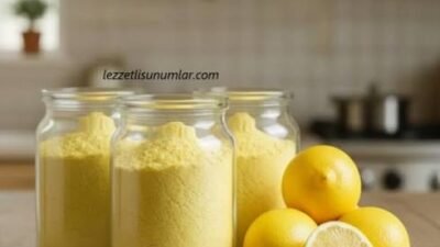 El yapımı limon tozu, yemeklerinize ve tatlılarınıza ekstra bir lezzet